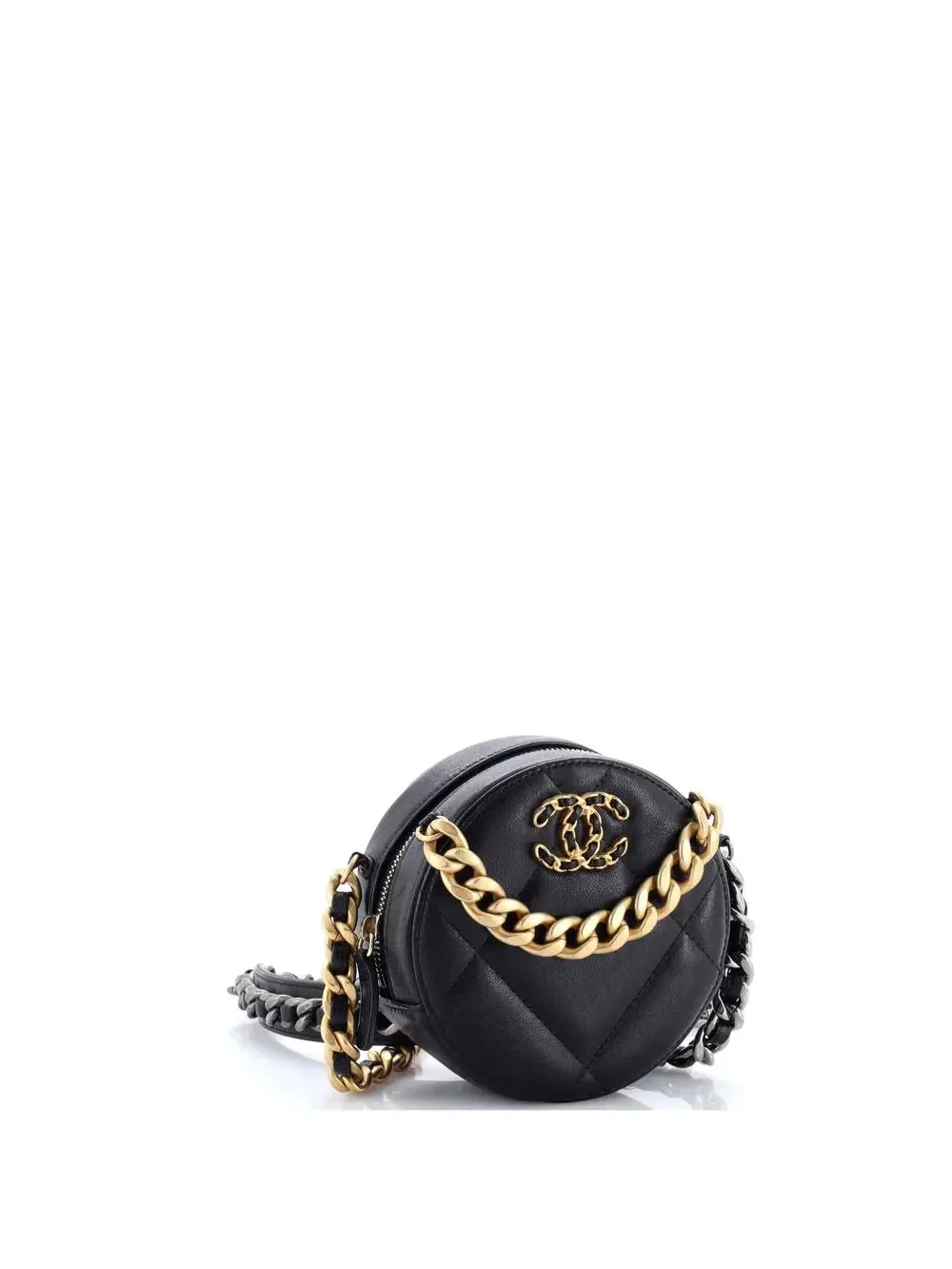 Chanel 19 Round Clutch With Chain #228742C25B